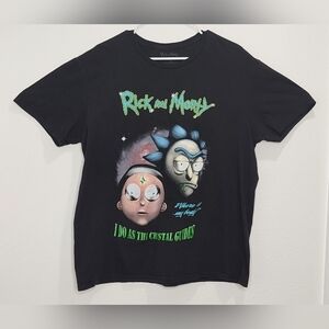 Rick and Morty "I Do As The Crystal Guides" Graphic Tee -Young Men's  XL. 💎